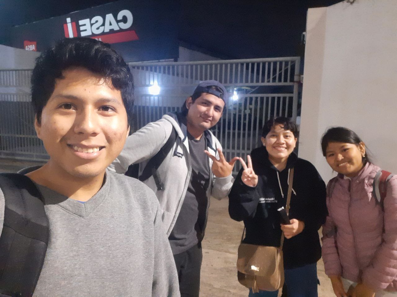 Team members after a working session in Santa Cruz