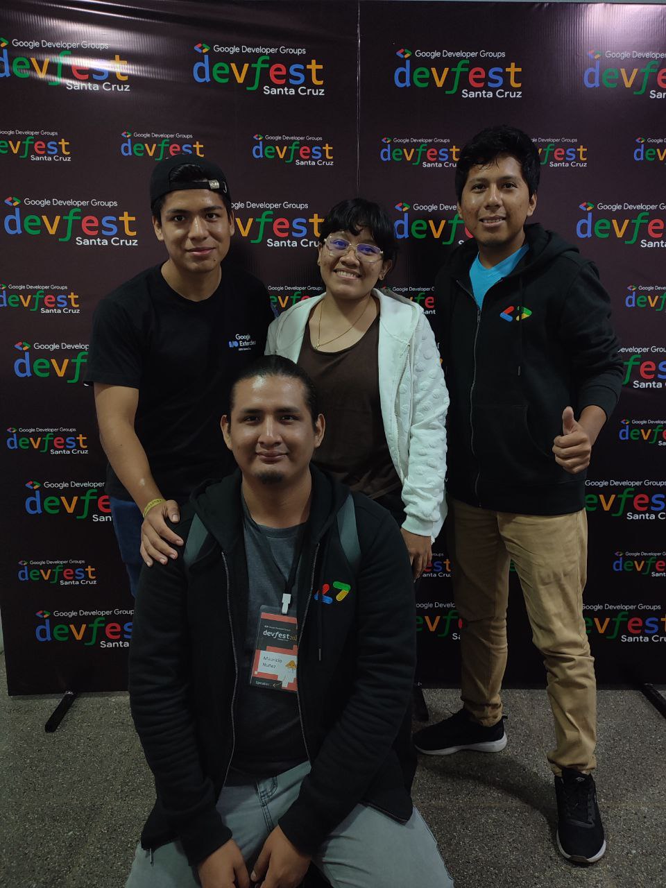 Part of the organising and speaker team at the DevFest Santa Cruz backdrop